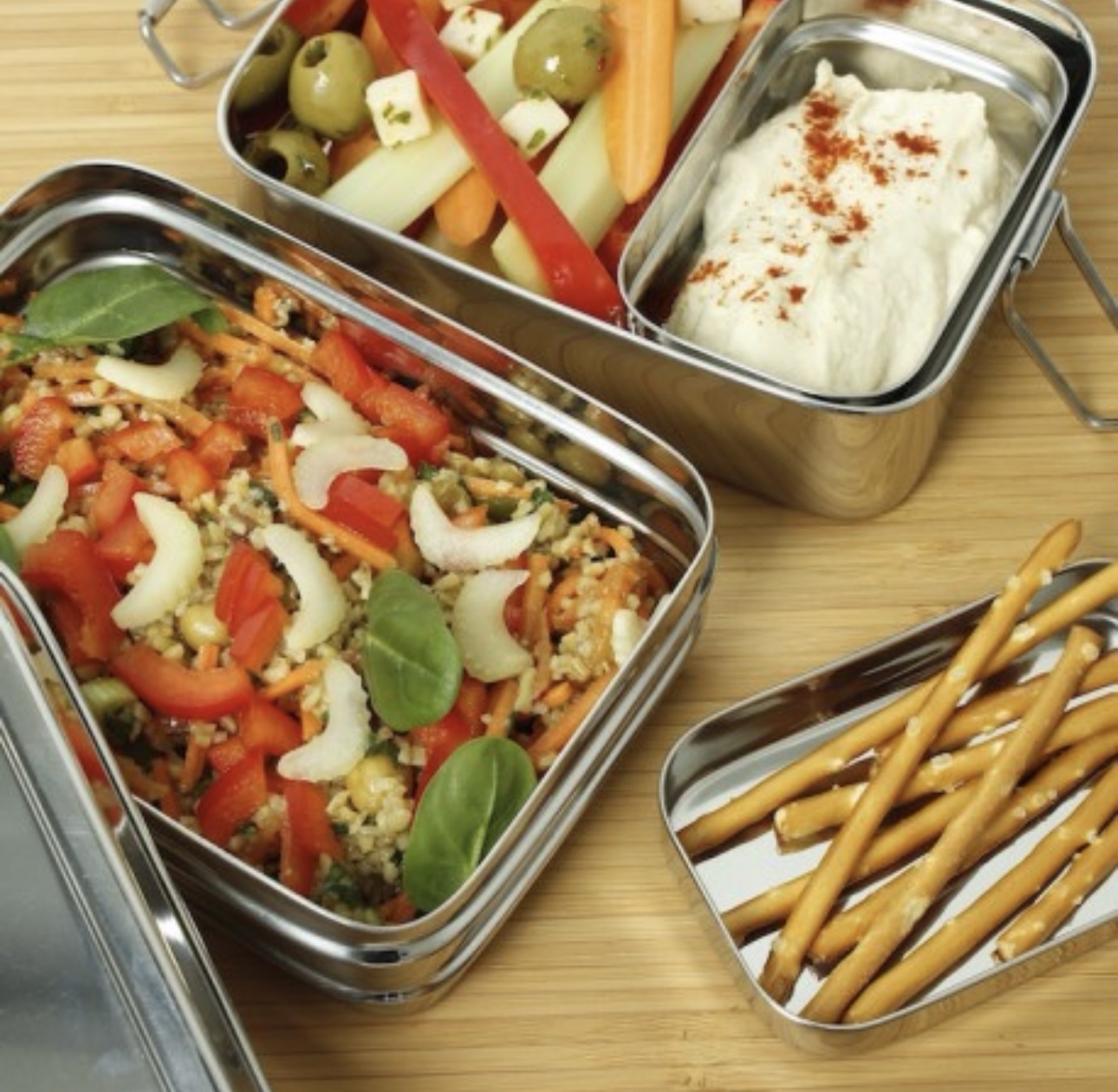 Two Tier Lunch Box with Mini Container - Image 3